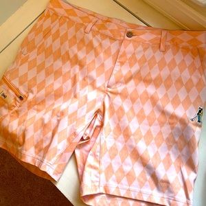 Adidas Extra Butter Happy Gilmore Colab Shorts Salmon Pink Geometric Golf 36 38